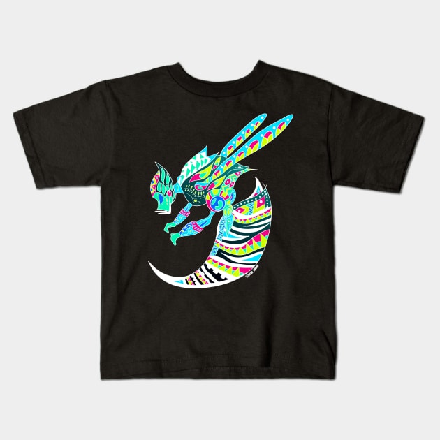 jungle tribal bee ecopop Kids T-Shirt by jorge_lebeau